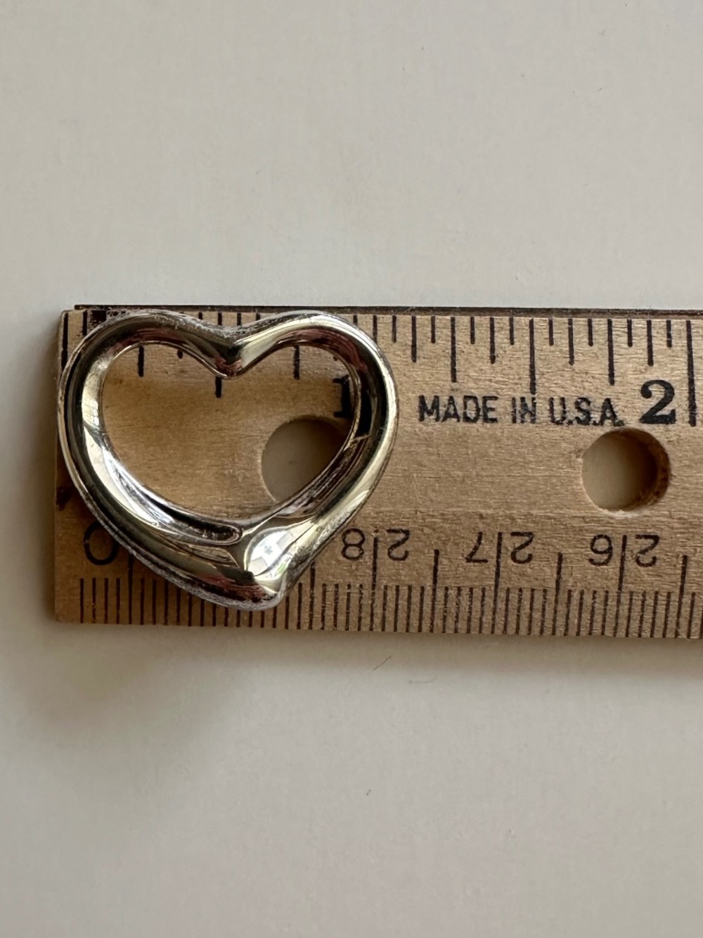 Tiffany & Co Elsa Peretti Open Heart Pendant 27mm - rare size, retired size! - Picture 8 of 9